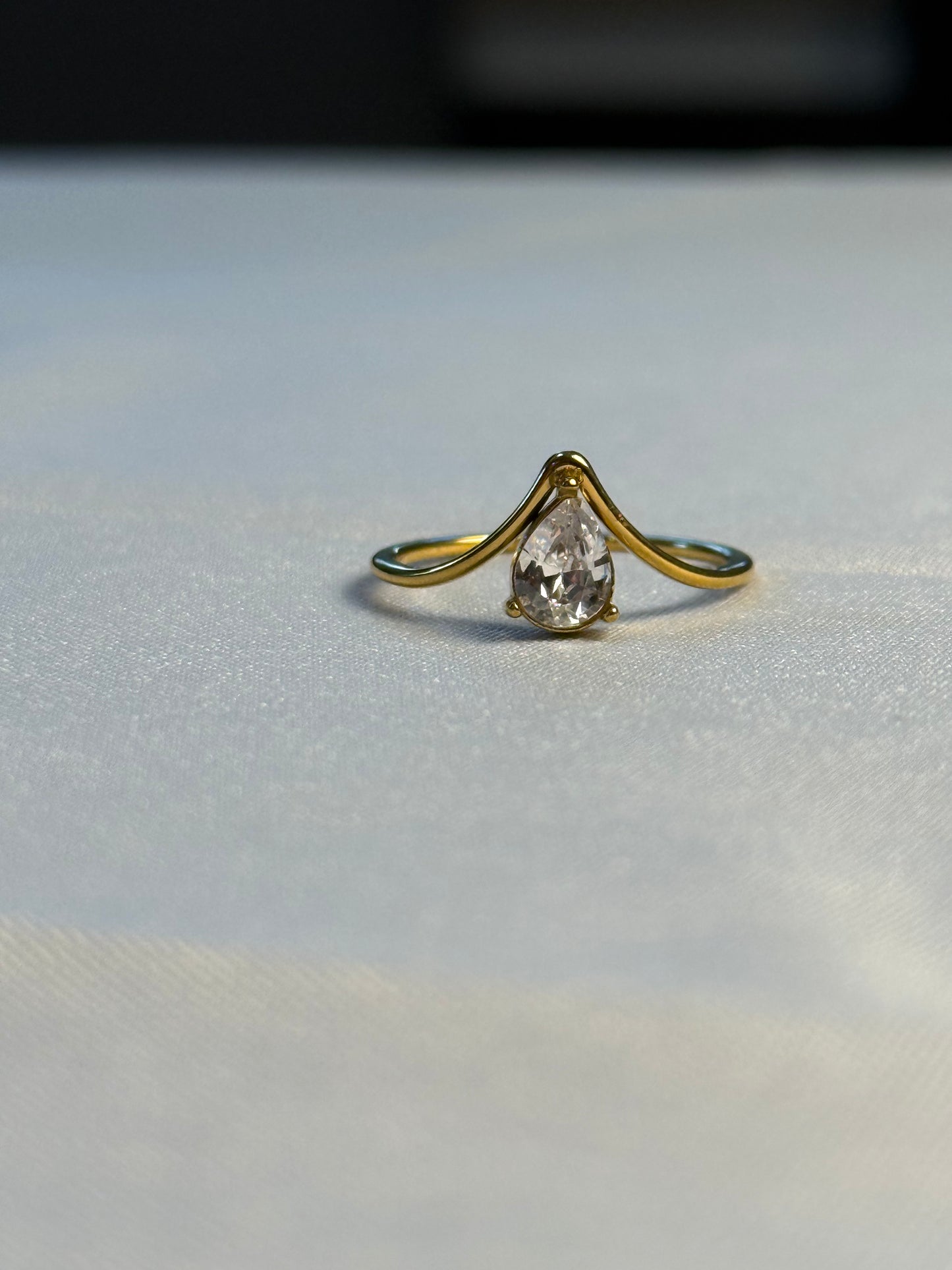 Inverted Diamond Ring
