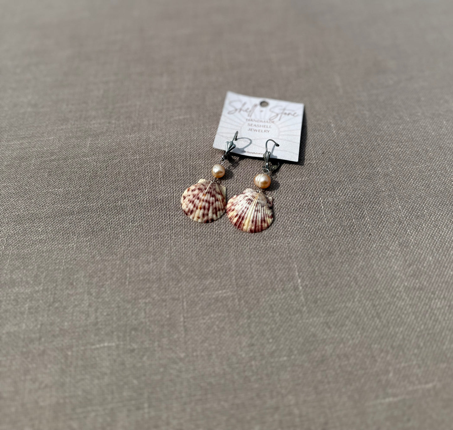 Driftwood Shell Blush Earrings