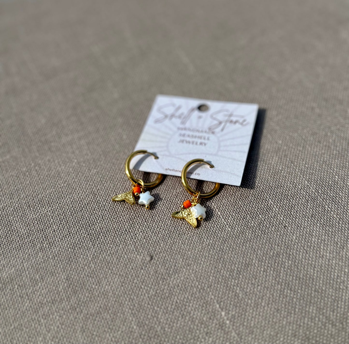 Coral Charm Hoops