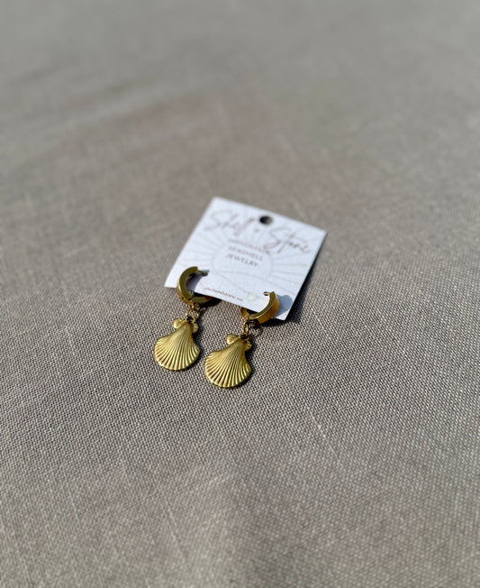 Rough Scallop Inspired Earrings