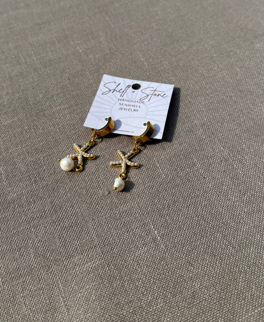 Pear Star Drop Earrings