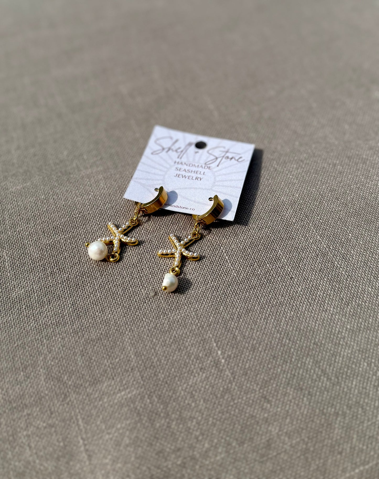 Pear Star Drop Earrings