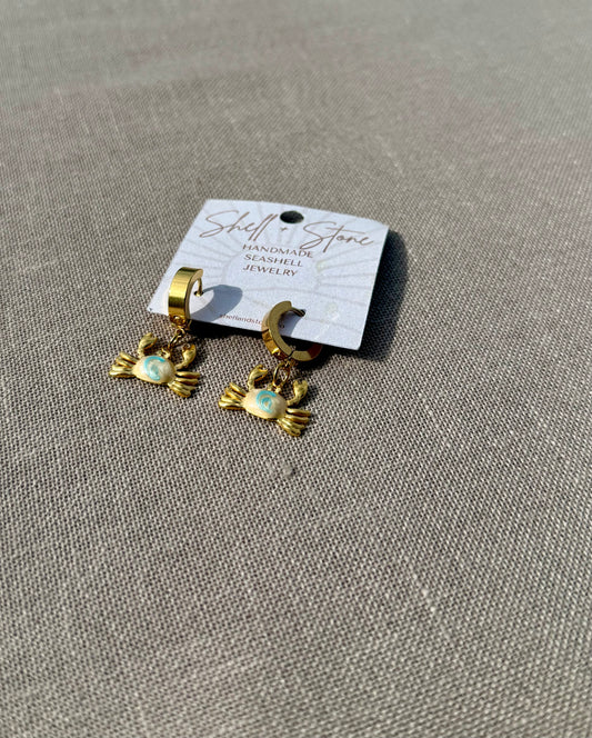 Sandy Crabs Hoop Earrings
