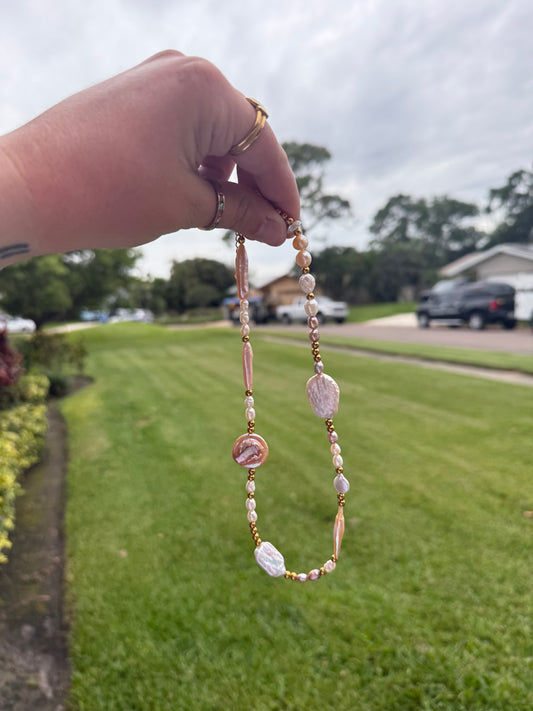 Rosewater Pearl Necklace