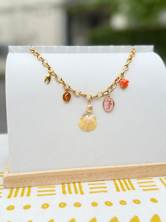 The Charmed Necklace —  Coral Bloom Edition