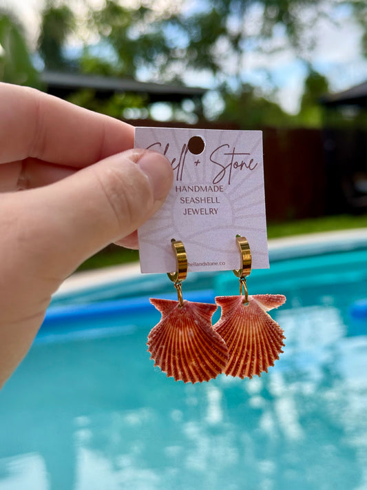Flame Rough Scallop Hoops