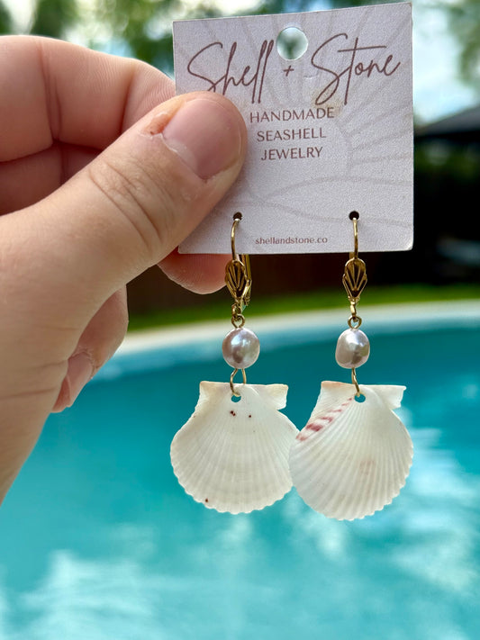 Pearl Haven Seashell Drops