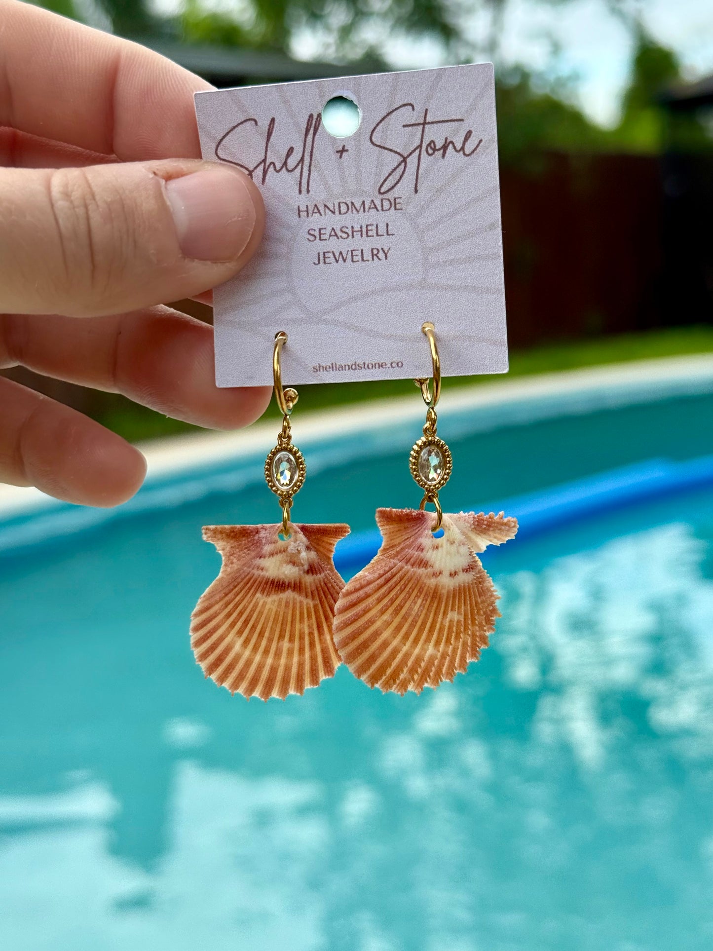 Rough Scallop Vintage Earrings
