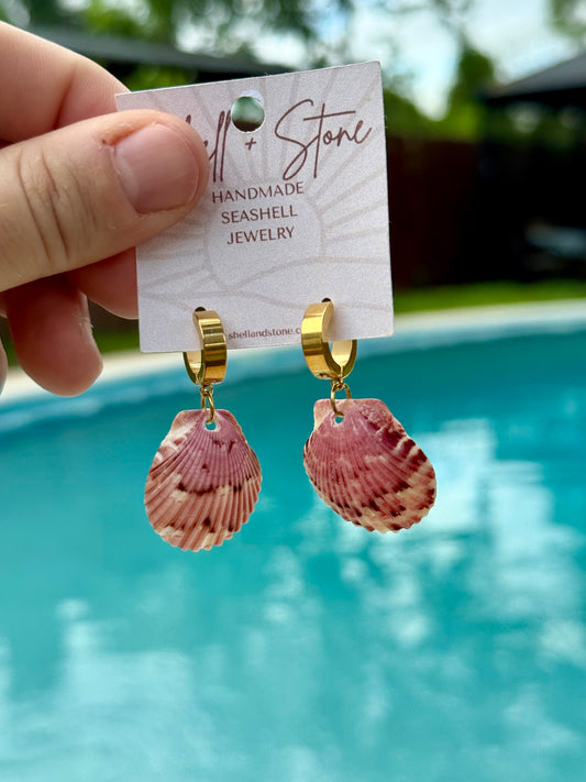 Sol Seashell Hoops