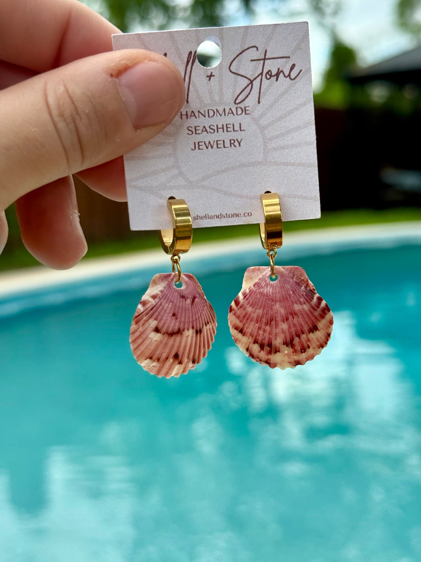 Sol Seashell Hoops