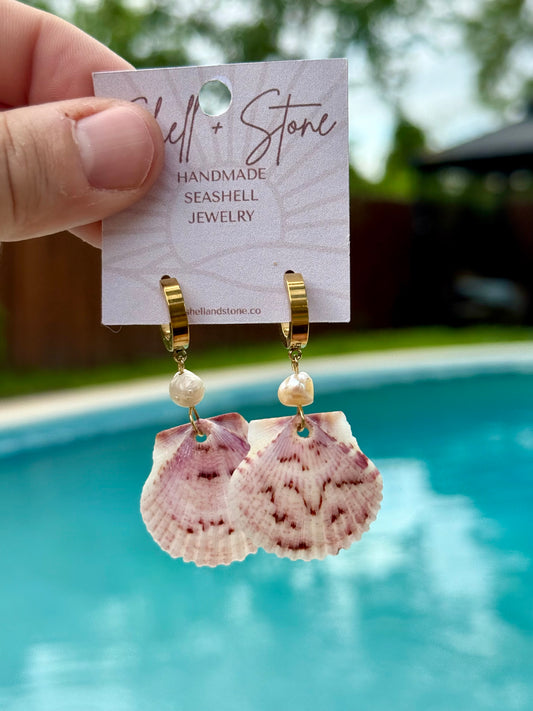 Isla Seashell Hoops