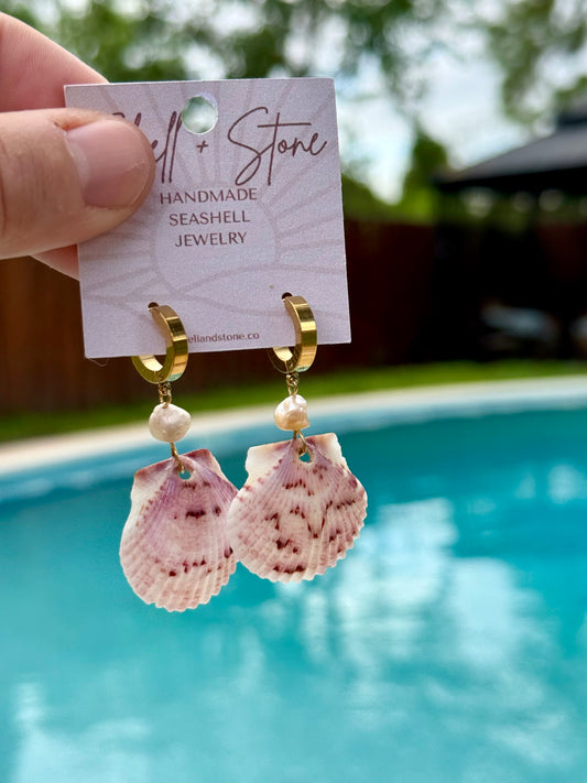 Isla Seashell Hoops