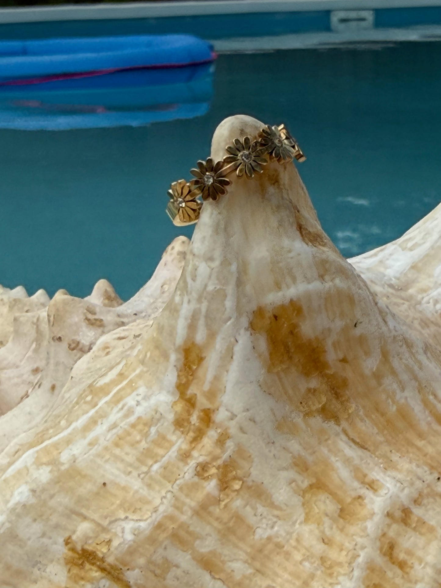 Coastal Daisy Ring in Silver + Gold