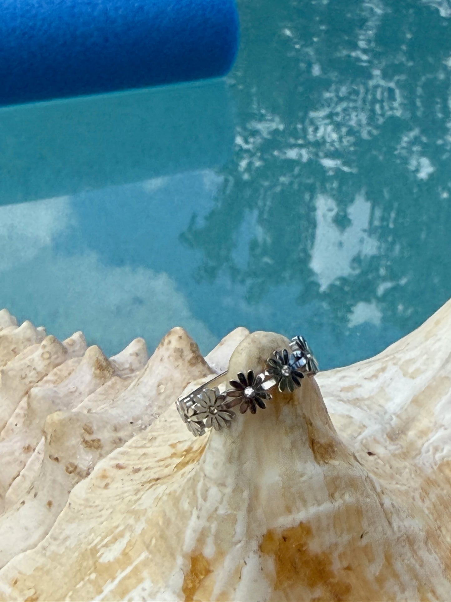 Coastal Daisy Ring in Silver + Gold