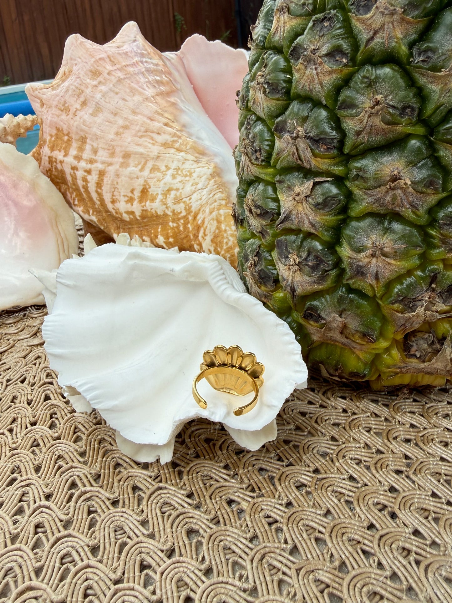 Coralie Ring in Silver + Gold